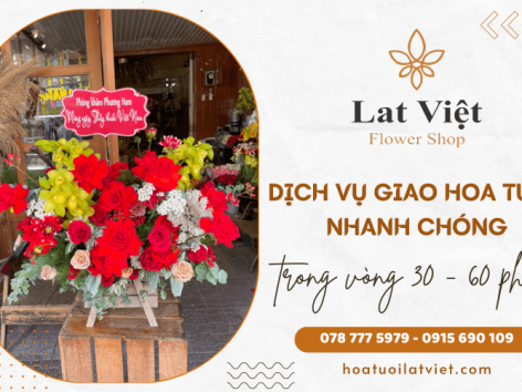 Dịch vụ giao hoa tươi nhanh chóng trong vòng 30 - 60 phút