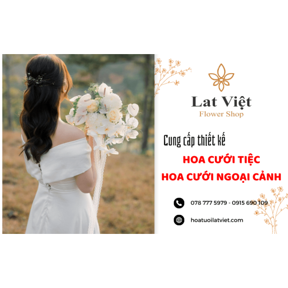 Shop hoa cưới tiệc, shop hoa cưới ngoại cảnh đẹp tại TP Đà Lạt