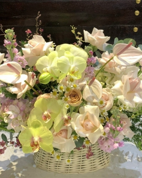 Giỏ Hoa Chúc Mừng, Giỏ Hoa Khai Trương - Giỏ Hoa Tươi LV-0201